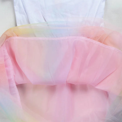 K-Pop Hunters Rumi Baby Girls Dress Children Cartoon Mesh Star Sequins Princess Dress Kids Flying Sleeve Skirt For Birthday Gift