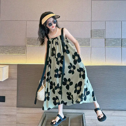 Summer Stylish Beach Dress Fashionable Maxi Dress Girls Clothes From 8 To 12 Years Old Sundress Party Dresses Teenagers 14 Skirt