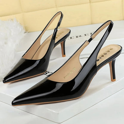 Plus Size 43 BIGTREE Shoes Women Pumps Stiletto Heels 6.5 cm Pointed High-Heeled Sandals Summer Shoes Sexy Lady Party Shoes