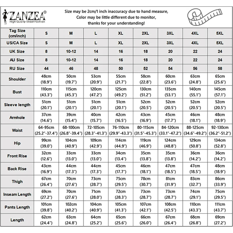 ZANZEA Women's Gingham Pant Suits Collared Long Sleeve High-Low Blouse & Wide Leg Pant 2 Pieces Sets Streetwear Casual Outfits