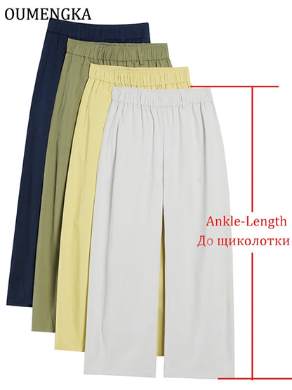 Women Cotton Linen Casual Pants 2026 Summer New High Waist Pleated Wide Leg Ankle Chic  Pants Easy Wear Quality  Trousers