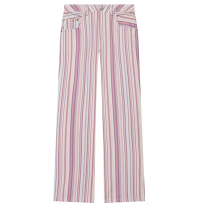 HXAO 2026 Jeans For Woman Rainbow Striped Baggy Jeans Pants Y2K Denim Wide Leg Pants Colorful Cowboy Summer Pants Streetwear