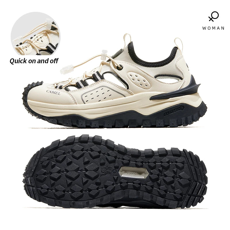 GOLDEN CAMEL Hiking Sandals Women Sports Quick-dry Water Shoes Beach Sandal Shoes Non-slip Wading Shoes for Men Casual Walking
