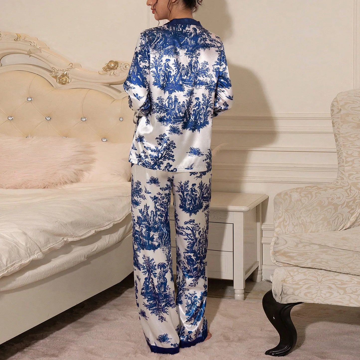Long Sleeve Pajamas Women Woman Pajama Set Home Wear Set Big Size Women's Pajamas Sleepwear Pigma Winter Sleep Lounge Underwear