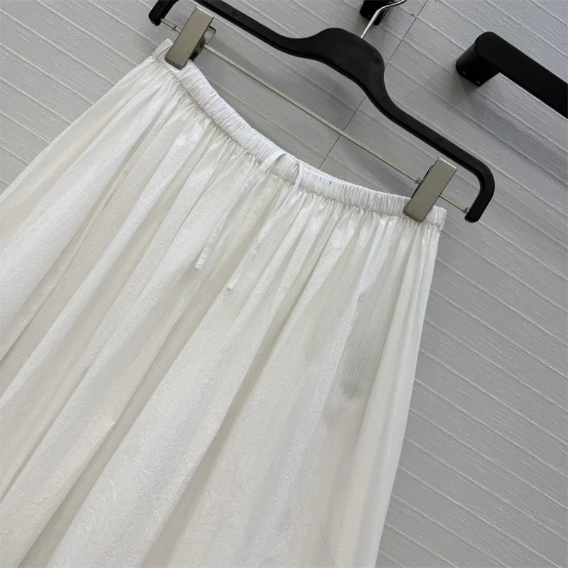Women's pants New elastic waistband drawstring straight leg pants for autumn 2026 100% pure cotton ankle pants y2k casual pants