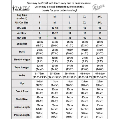 Fashion Women 2 Piece Sets ZANZEA Summer Trousers Suit Short Sleeve Lace-Up Blouse Wide Leg Pant Sets Solid Color OL Work Outfit