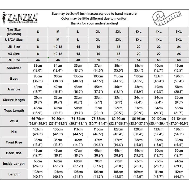 ZANZEA Women Striped 2 Piece Matching Pant Sets Layered Ruffles Lace Trim Short Blouses & Wide Leg Pants Suits Casual Outfits