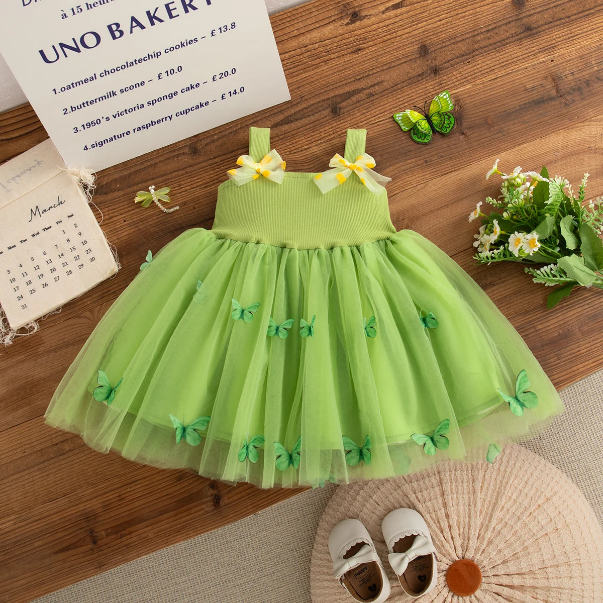 Summer New Baby Clothes Girl Floral Patterns And Bows Halter Puffy Girl Kid's Dress Cute Casual Baby Gir Princess Dresses