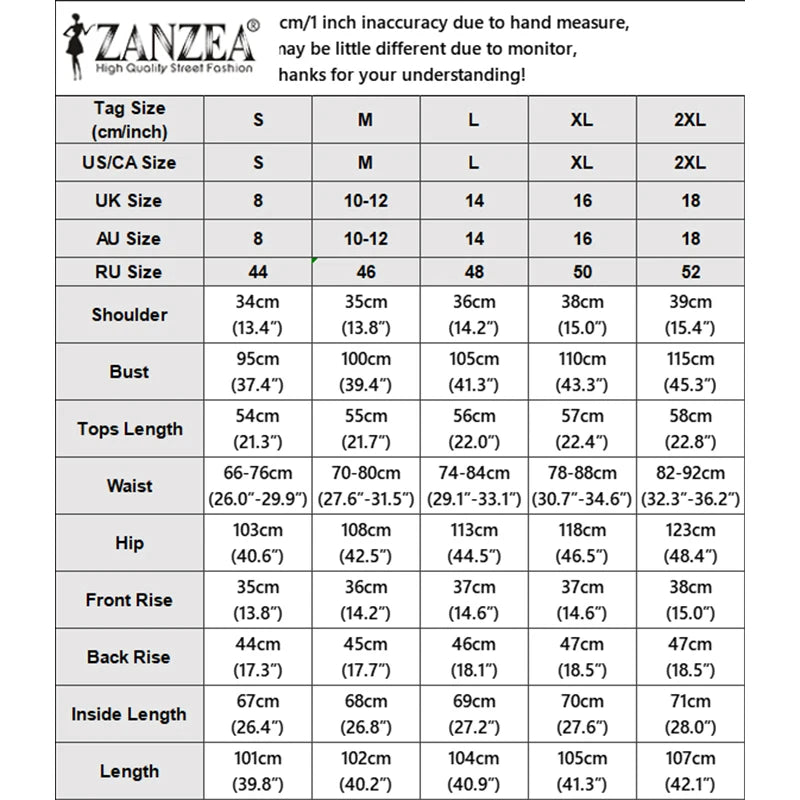 2026 ZANZEA Summer 2 Pieces Sets Women Outfits Tracksuit Elegant Sleeveless Vest Tops Trousers Suits Fashion OL Work Pants Sets