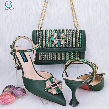 QSGFC New Luxury Women's Shoes Comfortable SS Class High Heels Bag in Spring, Summer, and Autumn