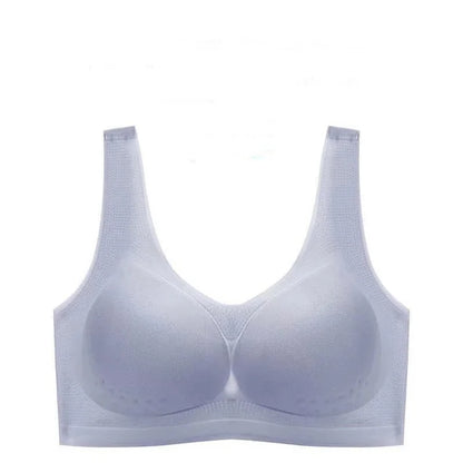 Thin Sexy Bra Ice Silk Push Up Sports Bra Breast Pad Pajamas Women's Underwear