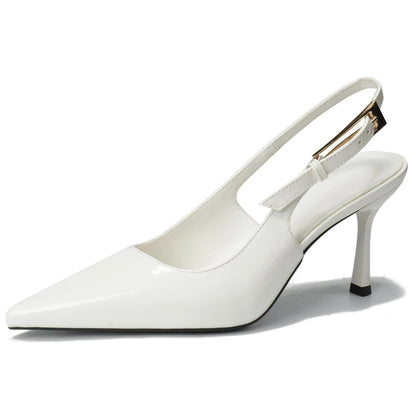 BIGTREE Shoes Women Pumps Patent Leather High Heels Ladies Shoes Stiletto 8 cm Heels Buckle Sexy Party Shoes Heeled Sandals New