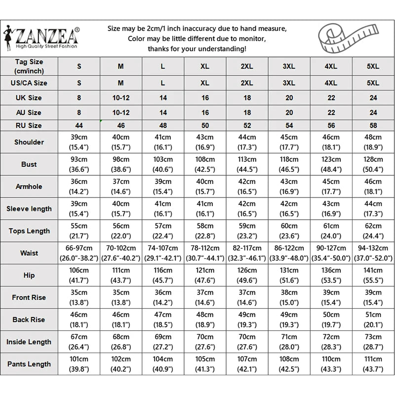 ZANZEA Fashion Women V Neck 3/4 Sleeve Blouse Wide Leg Trousers Two Pieces Pant Sets Casual OL Work Suit Solid Matching Sets