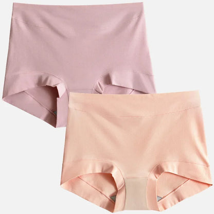 2pcs Women Cotton Panties High-Rise Plus Size M-4XL Female Underwear Boxers Shorts Comfort Underpants Sexy Intimates Lingerie