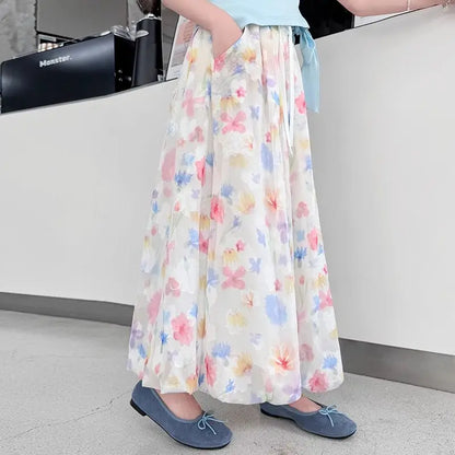 Girls' Summer Clothes Girls' Set Child House Clothing T-shirts for Children Teenagers Cotton Kids Girl Children's Girly Sets Top