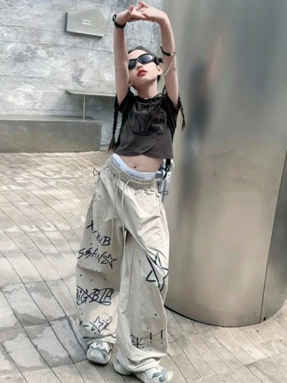 Girls' Summer Utility Pants 2026 Trendy Casual Long Pants Kids' Fashion Work Pants