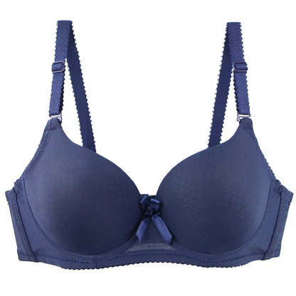 2025 New Sexy Plus Size Bras Bow Sweat Absorption Underwear For Women Solid Smooth Seamless Breathable ABC Cup Lingerie