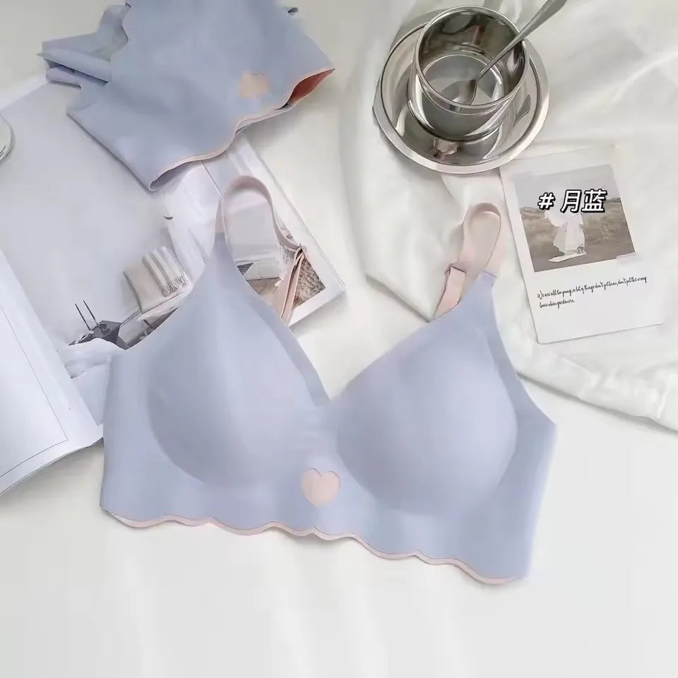 BH Bralette Top Women's Underwear No Steel Ring Pure Desire Comfortable Upper Support Sling Adjustable Beauty Back Bra for Women