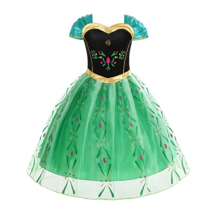Children Costume Girl Dress Halloween Princess Cosplay Party Rapunzal Anna Elsa Birthday Clothes