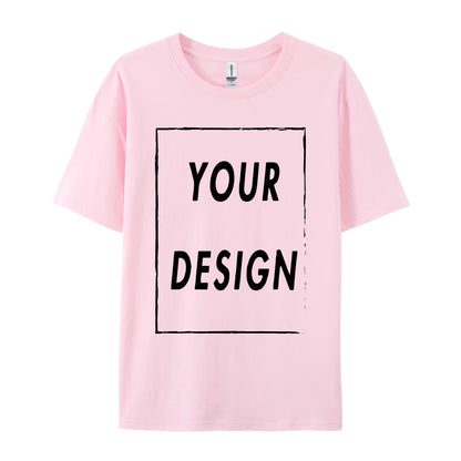 180g Custom Women Men Customised Printed 100% Cotton Short Sleeve Your Logo Photo Brand Text Tee Personalize Graphic Clothing