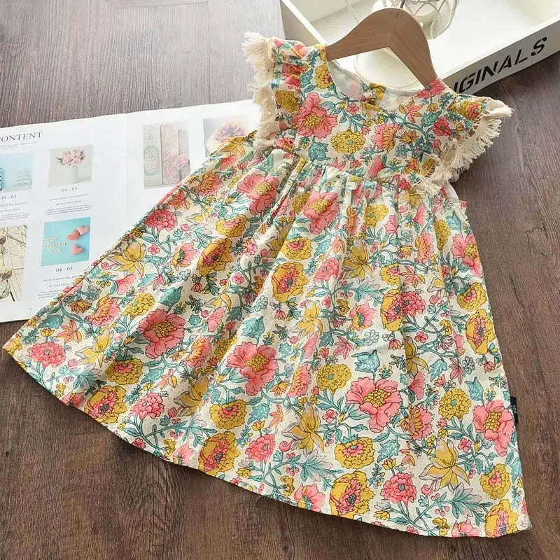 Girl Dress New New Summer Cotton Children Clothing Sleeveless Toddler Princess Kids Dresses for Girls Clothes Embroidery Dress