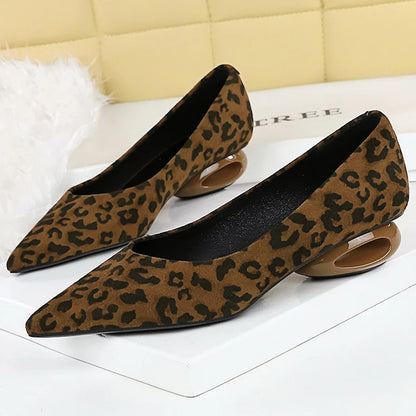 BIGTREE Shoes Low Heeled Women's Shoes Hollow Out Women Pumps Pointed Tip Luxury Banquet Shoes Suede Office Shoes Women Heels