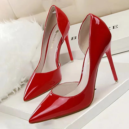 BIGTREE Shoes Patent Leather Heels 2026 Fashion Woman Pumps Stiletto Women Shoes Sexy Party Shoes Women High Heels 12 Colour