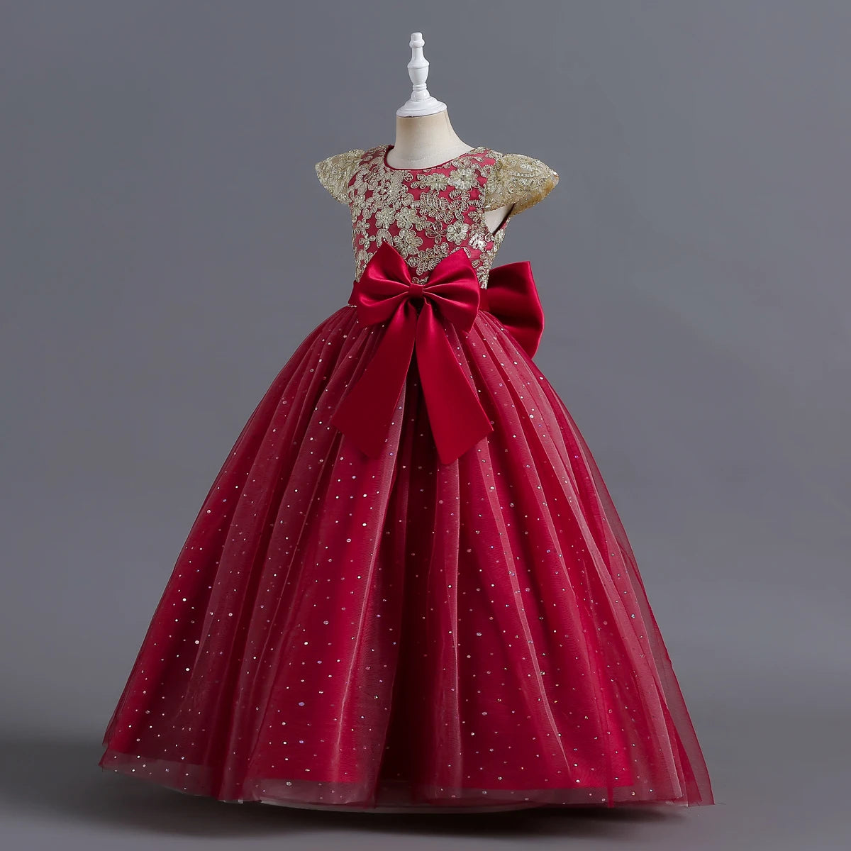 3-12 Years Girls Princess Bridesmaid Dress Kids Long Prom Ball Gowns Children Wedding Birthday Party Dresses Christmas Vestidos