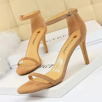BIGTREE Shoes Super High Heels Suede Women Heels Open Toe Woman Pumps Sexy Party Shoes Stiletto Heels Summer Women Sandals 2026