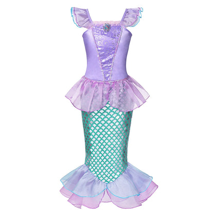 Children Costume Girl Dress Halloween Princess Cosplay Party Rapunzal Anna Elsa Birthday Clothes