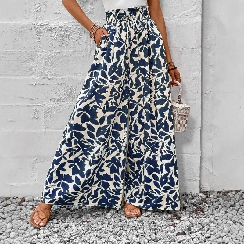 New Style Skirt Waist-length Culottes Women's Summer Long Draped with Large Hem Pants