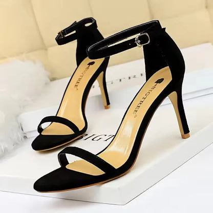 BIGTREE Shoes Super High Heels Suede Women Heels Open Toe Woman Pumps Sexy Party Shoes Stiletto Heels Summer Women Sandals 2026