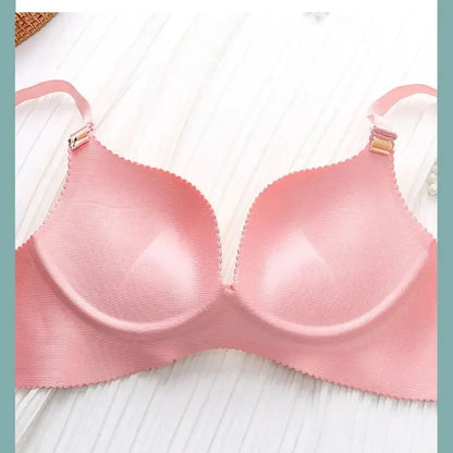 Retro Floral Print Bras Push Up Bra Small Chest Thick Mold Cup No Steel Ring Wirelss Bra Student Seamless Sweet Bra For Girls