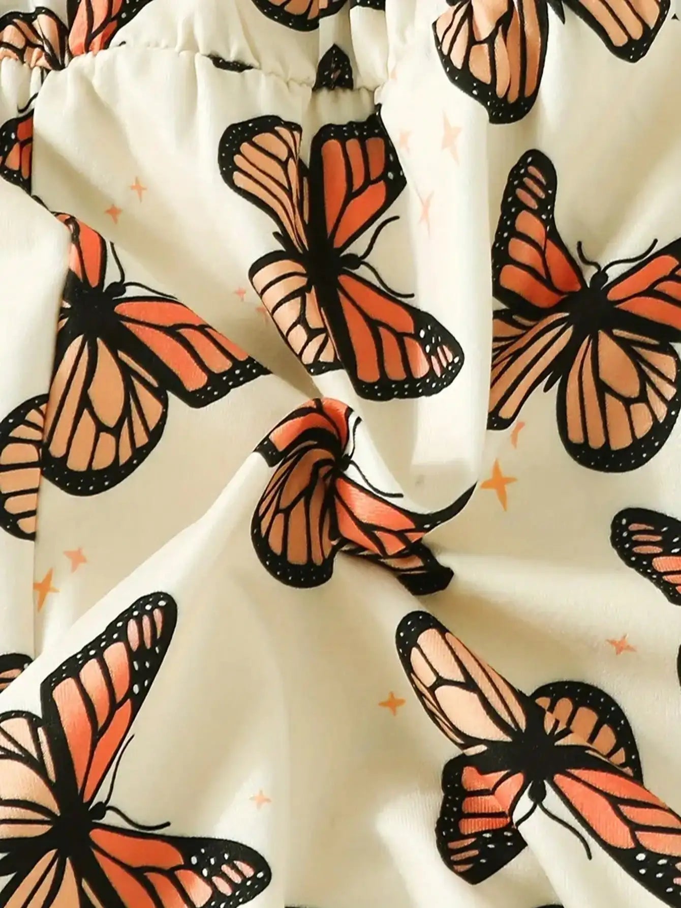 Girls Sleeveless Jumpsuit Summer Casual Breathable Stretchy Cute Butterfly Print Comfortable Fashionable Girls' Outfit