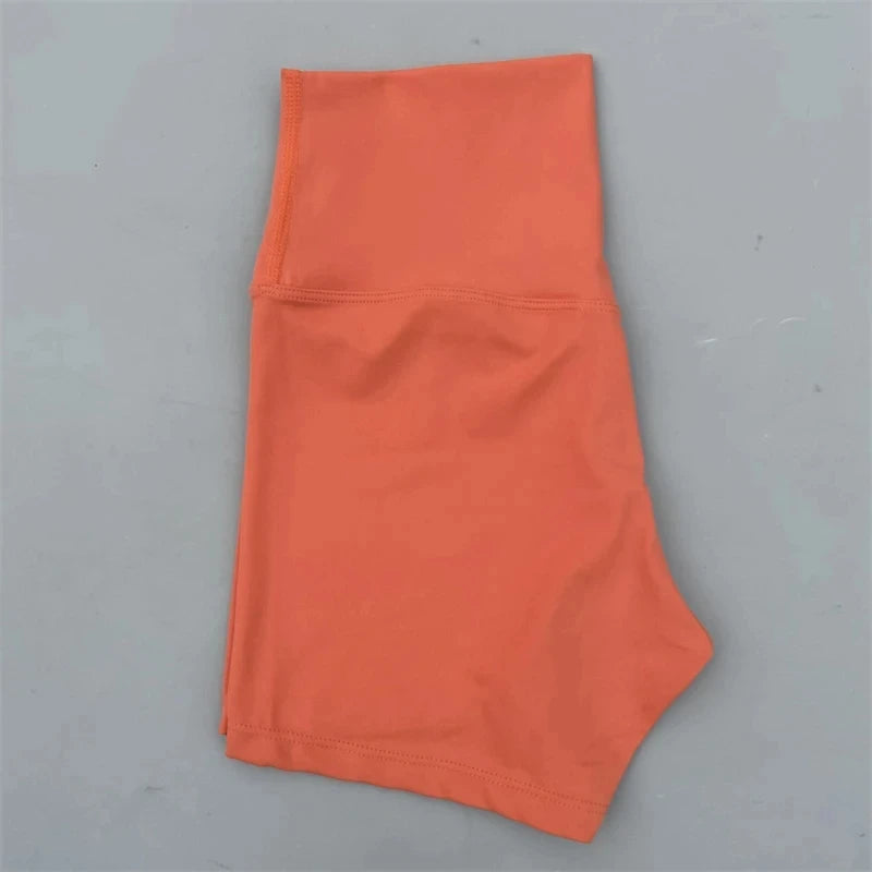 Solid Color Tight Soft Women Fitness Sport Short High Waist Yoga Short Legging Squatting Proof Comprehensive Training Athletic