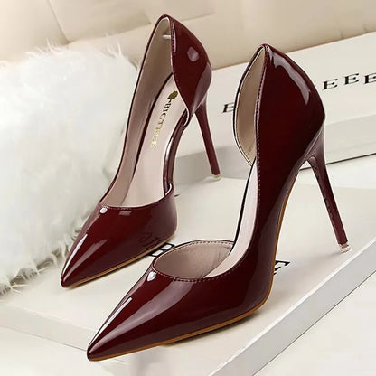 BIGTREE Shoes Patent Leather Heels 2026 Fashion Woman Pumps Stiletto Women Shoes Sexy Party Shoes Women High Heels 12 Colour