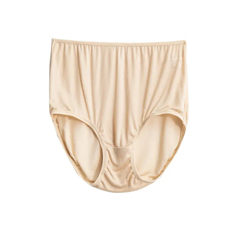 3Pcs/Set Natural Mulberry Silk Women's Underwear High Waist Briefs Traceless Breathable Sexy Underwear  Underwear Women Panties