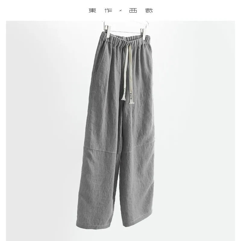 Wear It in Summer, It's Cool~ Lightweight Linen Pants, Wide-Leg Pants, Loose Long Pants for Women in Summer