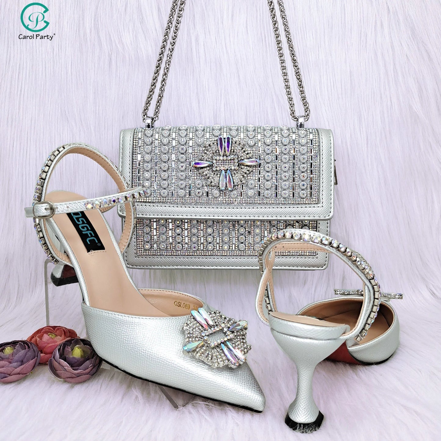 QSGFC New Luxury Women's Shoes Comfortable SS Class High Heels Bag in Spring, Summer, and Autumn