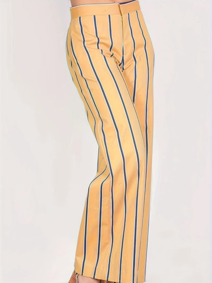 Women's Oversized Woven Casual Pants Comfortable Loose Fit High Waist Straight Leg Trousers