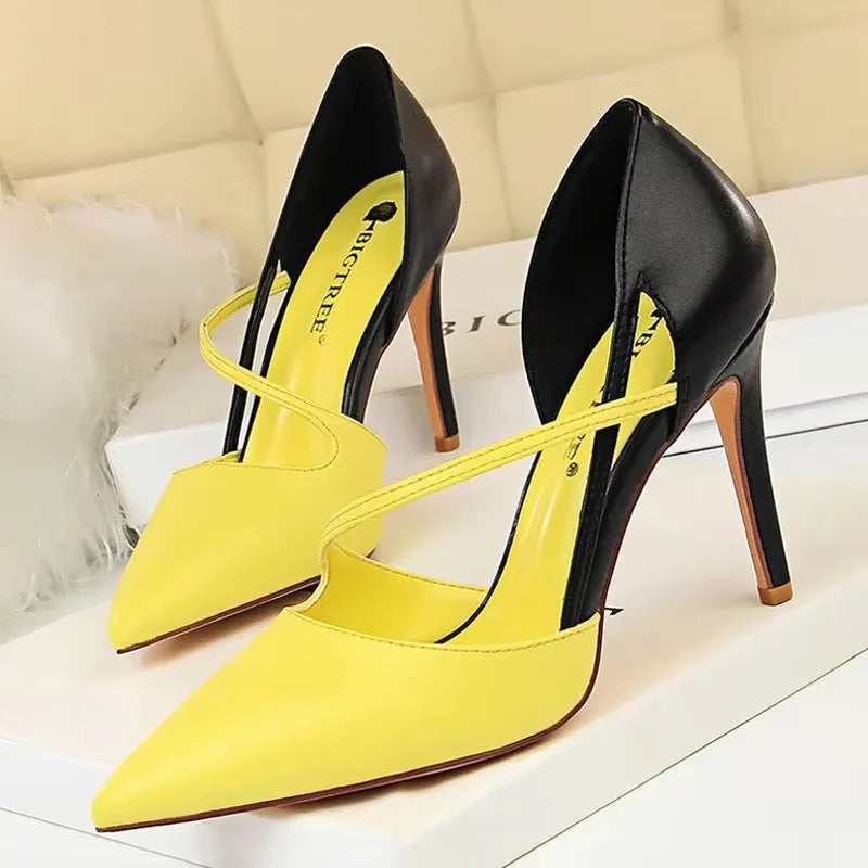 BIGTREE Shoes High Heels Woman Pumps Stiletto Women Shoes Women Basic Pump Fashion Women Sandals Female Shoes Stilettos 9.5 cm