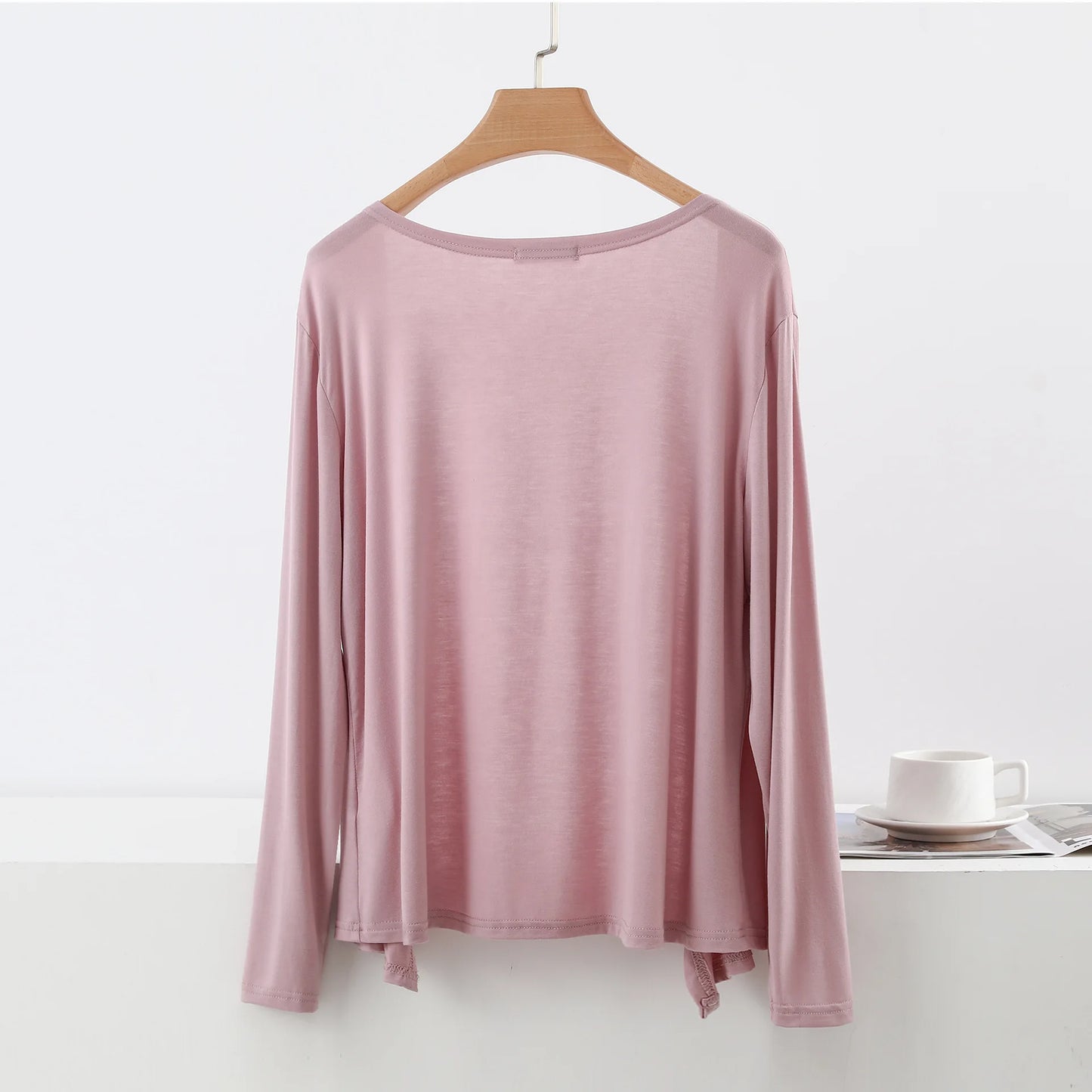 Plus size L to 6XL Women's Modal Cardigan Long sleeves shirt Sun Protection Loose Air-conditioned cover up front-open Tops