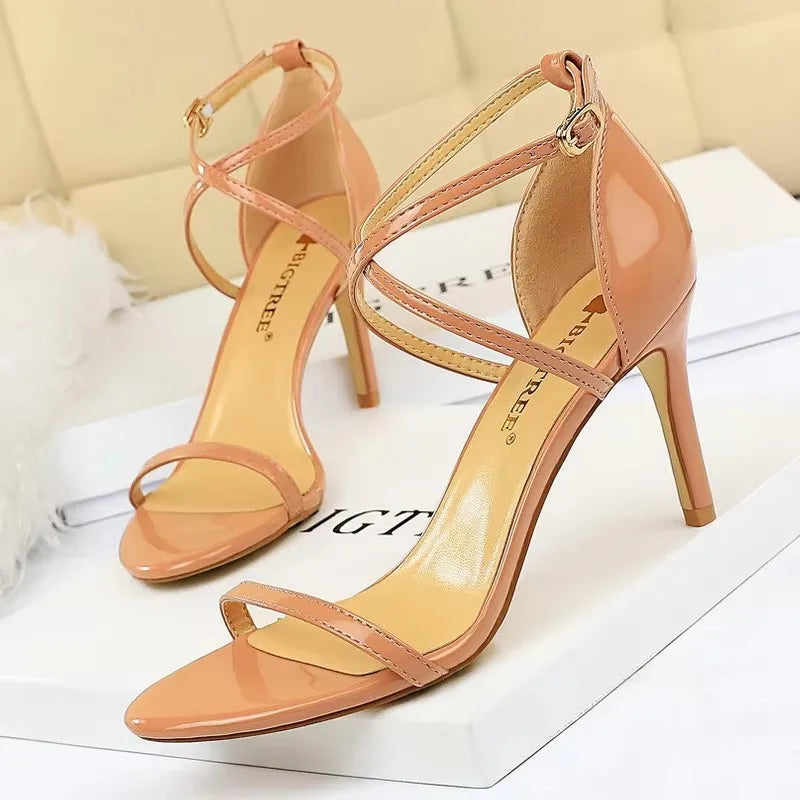 BIGTREE Shoes Buckle Strap High Heels 2026 New Women Heels Sandals Stiletto 11cm Sexy Heels Party Shoes Women Pumps Ladies Shoes