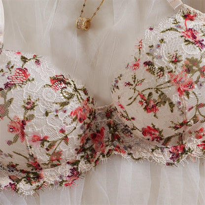 Sexy Lingerie for Women Beautiful Floral Lace Underwear Intimate Erotic Lingerie Ultra Thin Breathable Bra and Panties Sets