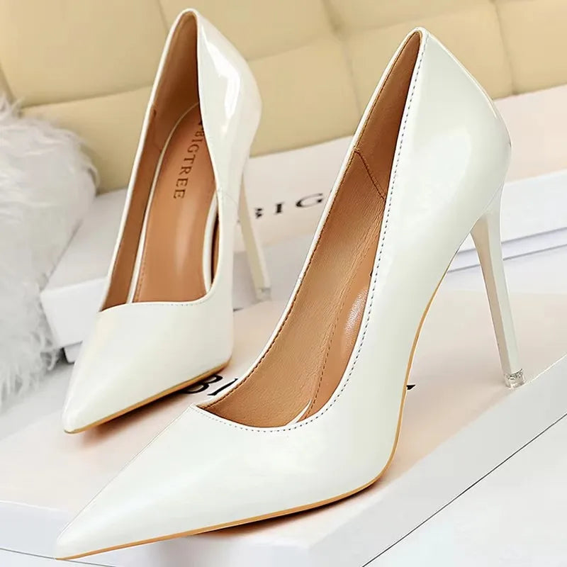 BIGTREE Shoes Patent Leather Shoes Woman Pumps High Heels Stiletto Heels 10.5 Cm Red Wedding Shoes Bridal Shoes Women Heels 2026