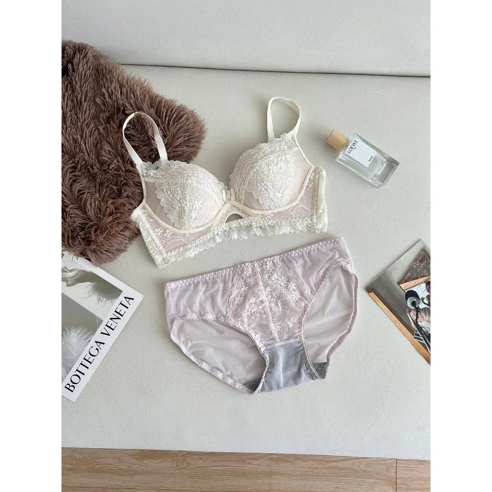 YUQI Women Lace Bra Wireless Push Up Bra for Petite Women Full Coverage T Shirt Bra Comfortable Support Bra No Underwire S-XLAB