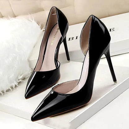 BIGTREE Shoes Patent Leather Heels 2026 Fashion Woman Pumps Stiletto Women Shoes Sexy Party Shoes Women High Heels 12 Colour