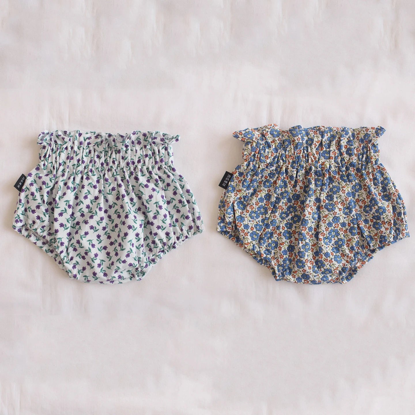 Ircomll 2pcs Summer Toddler Baby Girl Shorts Cotton Linen Floral Breathable Lounge Kids Pants Children Loose PP Pants Shorts