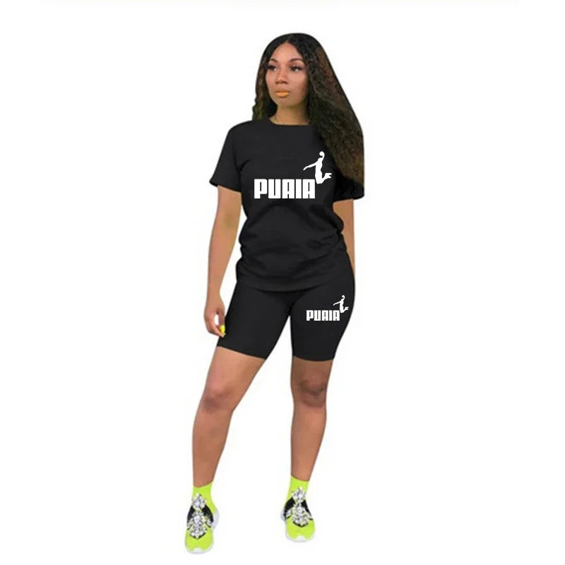 New Quality Casual Woman Clothing Summer Two Piece Set 2026 Women Tracksuit T-Shirts O-Neck Shorts Daily Short Sleeve Hot Sales