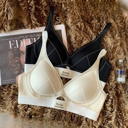 SP&CITY Thin Breathable Hollow Ut Seamless Women's Bra Small Chest Gathering Traceless Sexy Brassier Comfortable Daily Lingerie
